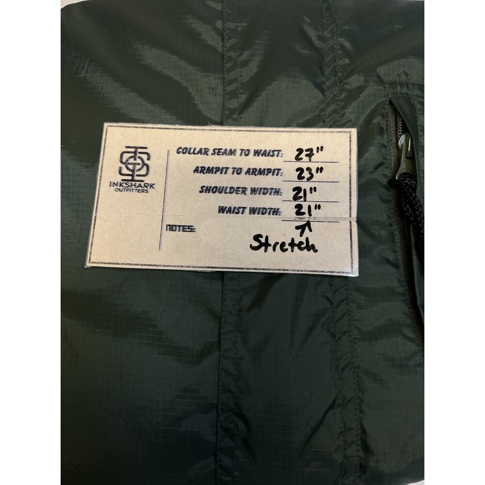 B.U.M. Equipment Green Vest Size Men’s L Windbreaker Pocketed Hiking Zip Up 90’s - Picture 8 of 10
